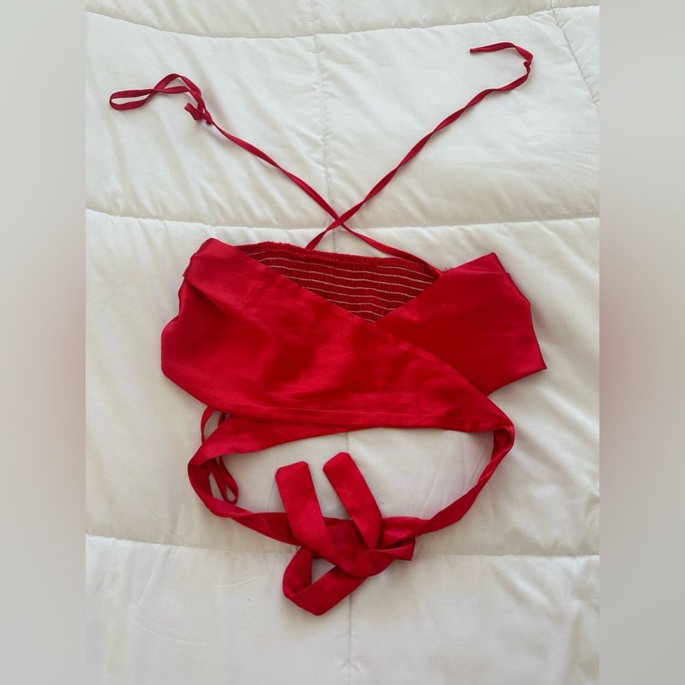 BRAND NEW : Sexy Red Silk Top